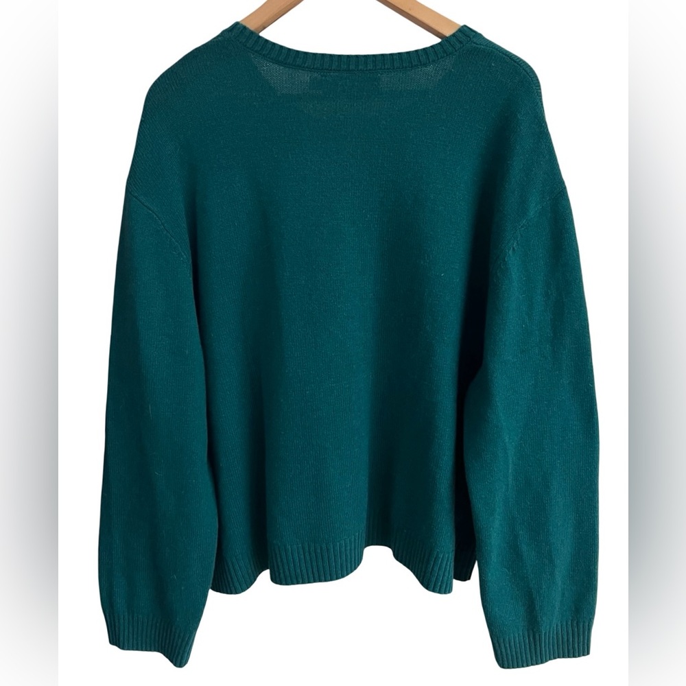 Rachel Antonoff $275 Cashmere-Wool Reproductive System Sweater Emerald 2X - Picture 3 of 8